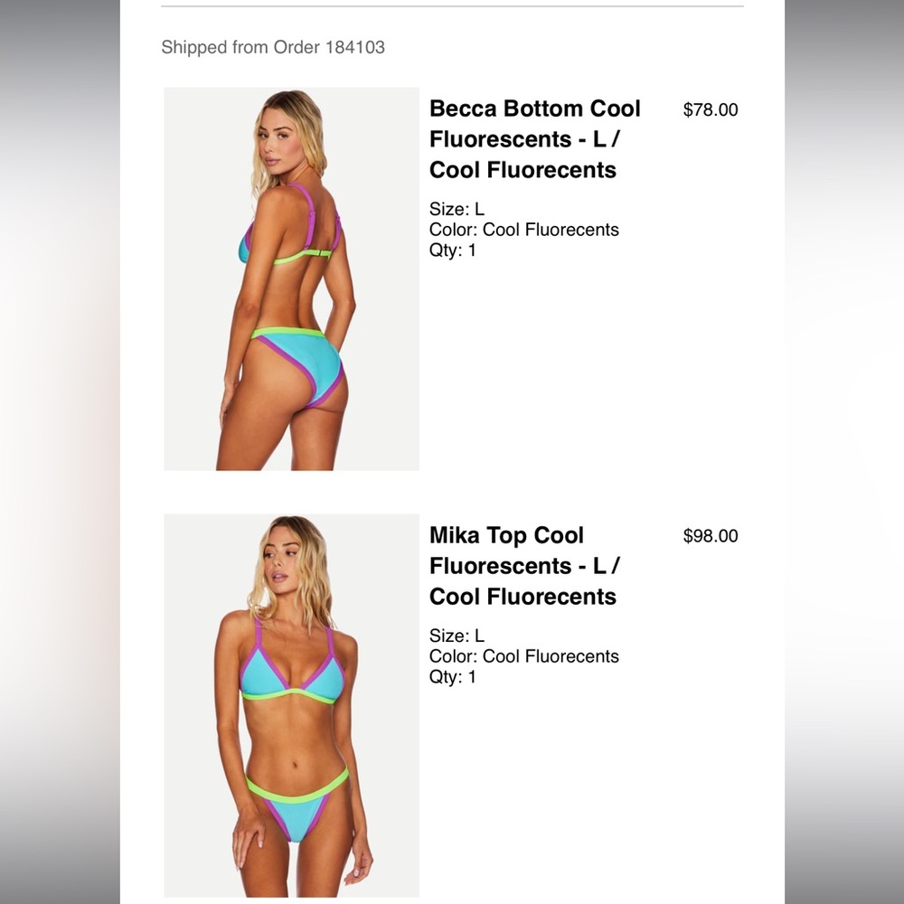 Beach Riot Bikini Set size large